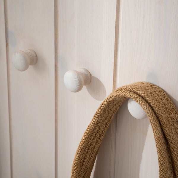 Set di mobili da ingresso bianco in pino massiccio 60x120x25 cm Anita – Støraa-image-4