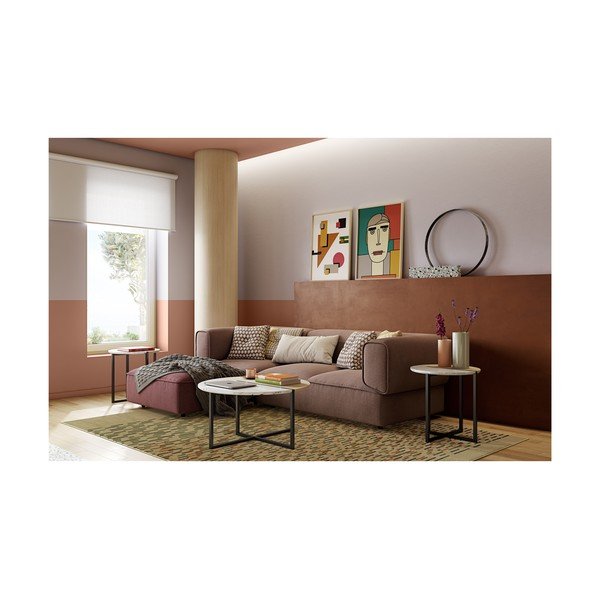 Tavolino rotondo con piano in rovere ø 50 cm Sonata - TemaHome-image-1