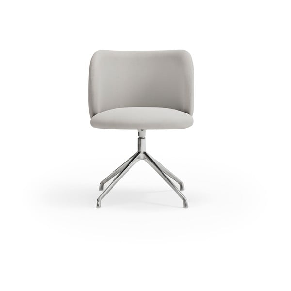 Sedia da pranzo grigio chiaro in imbottito Mogi – Teulat-image-1
