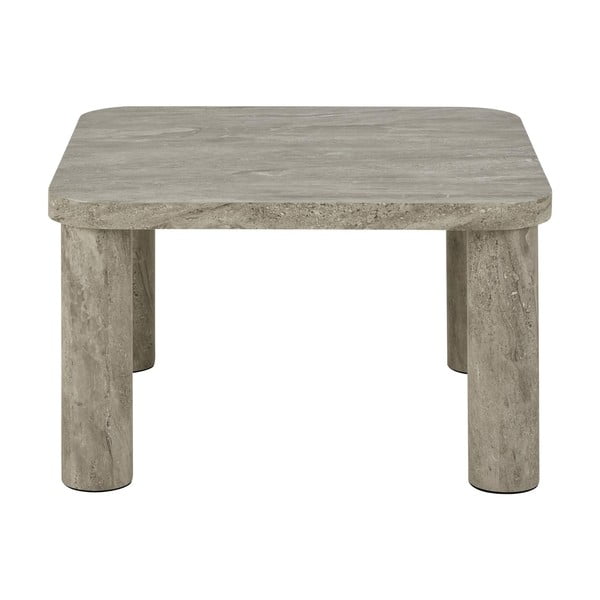Tavolino da salotto grigio chiaro con effetto marmo 60x60 cm Solano – Actona-image-2