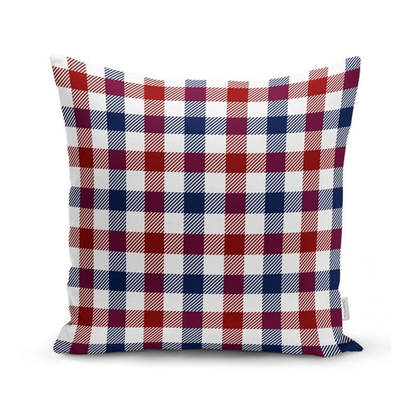 Federa decorativa rossa e blu Flanella, 35 x 55 cm - Minimalist Cushion Covers