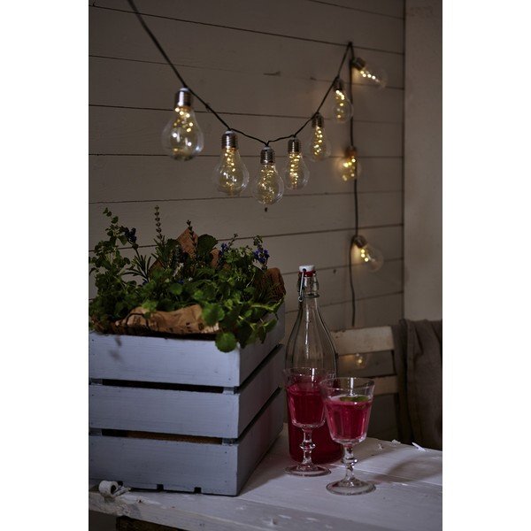 Catena luminosa a LED solare bianca adatta all'esterno, lunghezza 1,9 m Glow - Star Trading-image-4