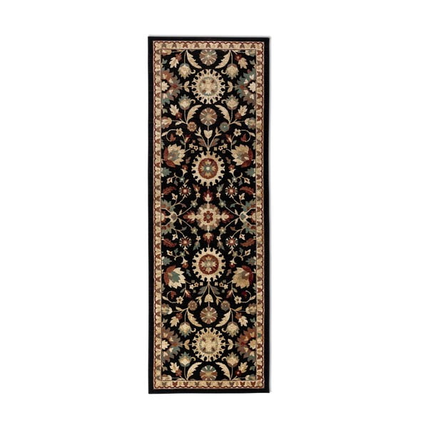 Runner nero e beige 80x240 cm Herat - Nouristan