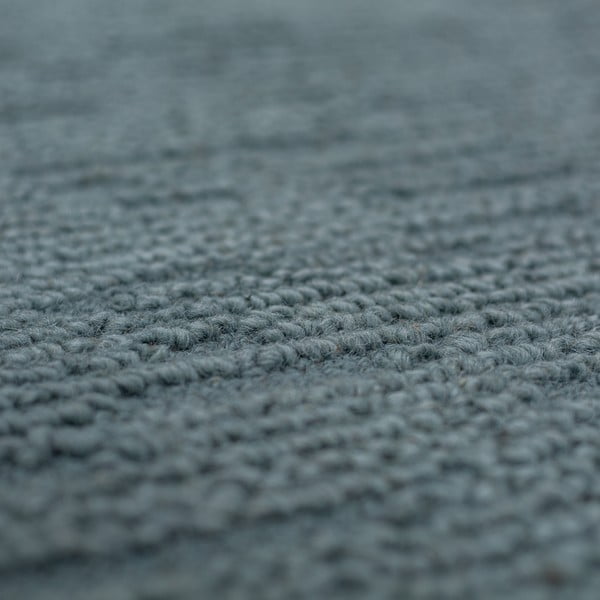 Tappeto blu polveroso in lana tessuto a mano 120x170 cm Harris Boucle – Flair Rugs-image-2