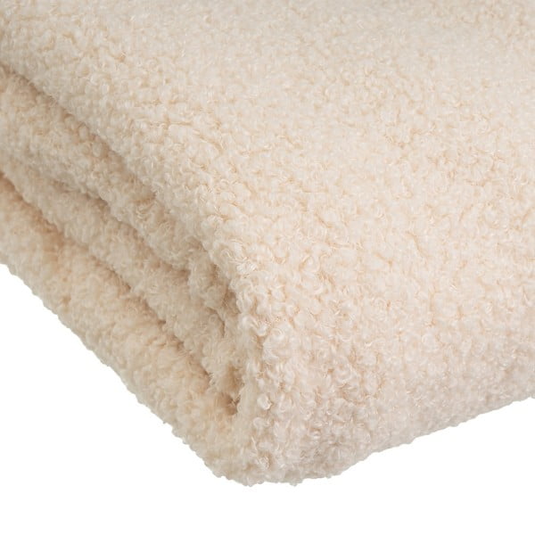 Coperta bouclé beige 160x130 cm Sherpa - Casa Selección-image-2