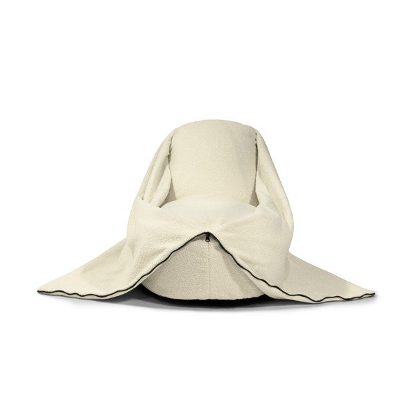 Pouf a sacco per bambini marrone con rivestimento in bouclé Cocoon 100 – SLOWDOWN-image-2