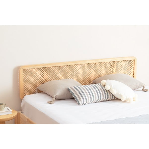 Letto matrimoniale color naturale in legno di abete rosso con doghe 140x200 cm Izabelya - Kalune Design-image-3