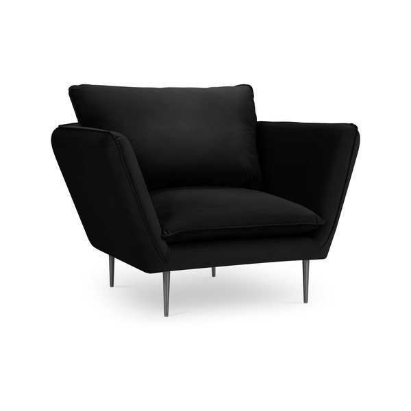 Poltrona in velluto nero Acacia - Mazzini Sofas-image-4