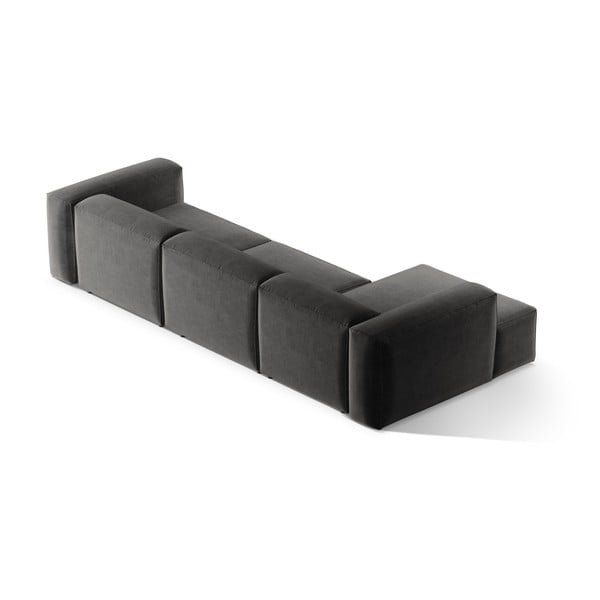 Divano angolare grigio scuro (con penisola a sinistra/con chaise lounge) Bergamo – Cosmopolitan Design-image-4