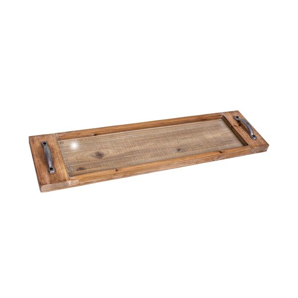 Vassoio in legno di abete Verre, lunghezza 76 cm - Antic Line