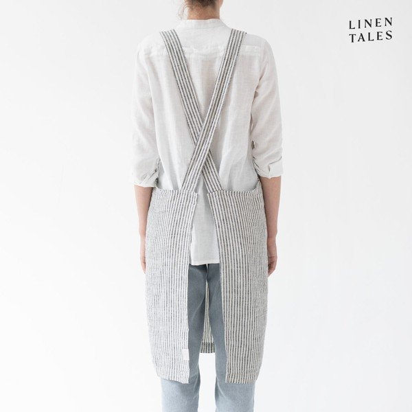 Grembiule in lino Thin Black Stripes - Linen Tales-image-2