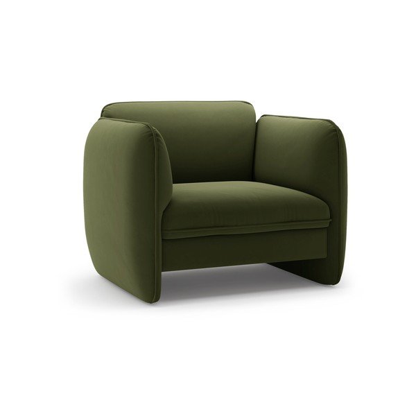 Poltrona verde con rivestimento in velluto Georgia – Micadoni 