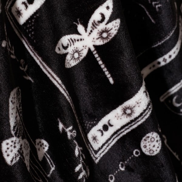 Coperta nera in micropile a tema Halloween 130x170 cm Enchanted Witchcraft – Catherine Lansfield-image-2