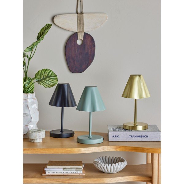 Lampada da tavolo LED color ottone con paralume in metallo (altezza totale 28 cm) Lianna – Bloomingville-image-3