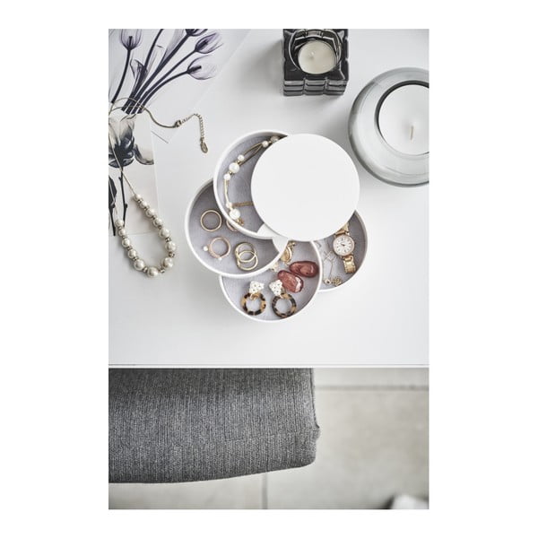 Portagioie a castello bianco , ⌀ 10 cm Tower - YAMAZAKI-image-3