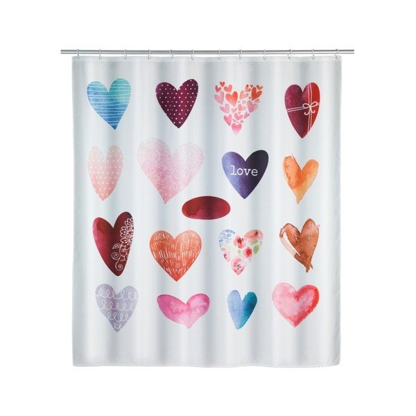 Tenda da doccia Love, 180 x 200 cm - Wenko