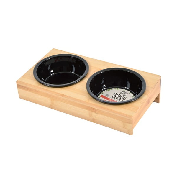 Set di ciotole con supporto in bambù per cane ø 16 cm – Love Story-image-2