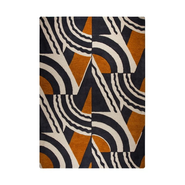 Tappeto marrone-arancio tessuto a mano Rythm Lifestyle, 160 x 230 cm - Flair Rugs