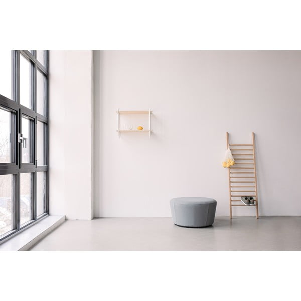 Pouf in pelle marrone cognac , ø 72 cm Naïve - EMKO-image-4