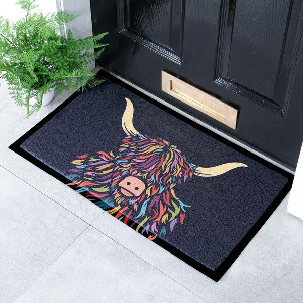 Zerbino in PVC 40x70 cm Highland Cow – Artsy Doormats-image-1