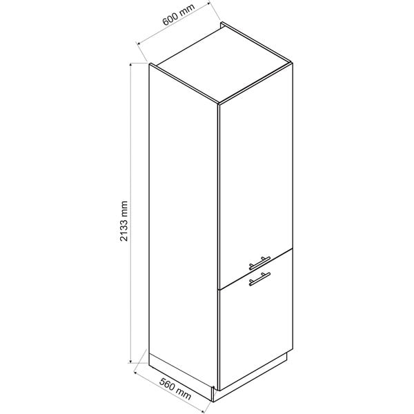 Mobile da cucina alto per frigorifero da incasso (larghezza 60 cm) Aden - STOLKAR-image-2