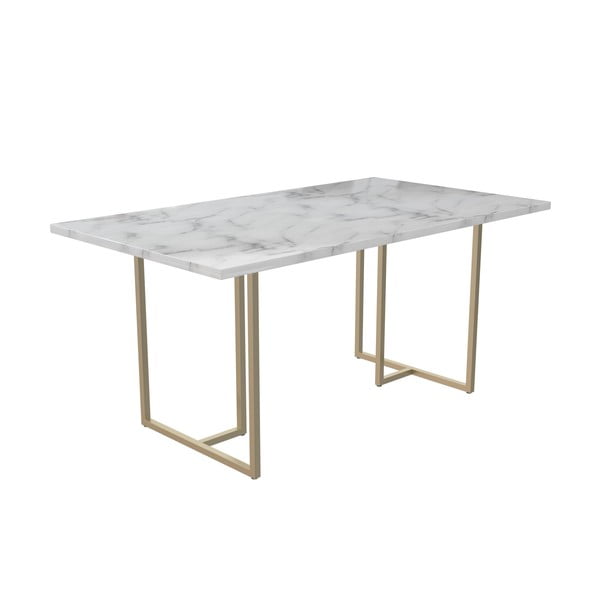 Tavolo da pranzo con effetto marmo 90x160 cm Astor – CosmoLiving by Cosmopolitan