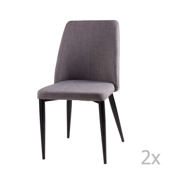 Set di 2 sedie da pranzo grigio chiaro Melissa - sømcasa