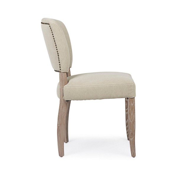 Sedia da pranzo beige in imbottito Maratriz – Bizzotto-image-3