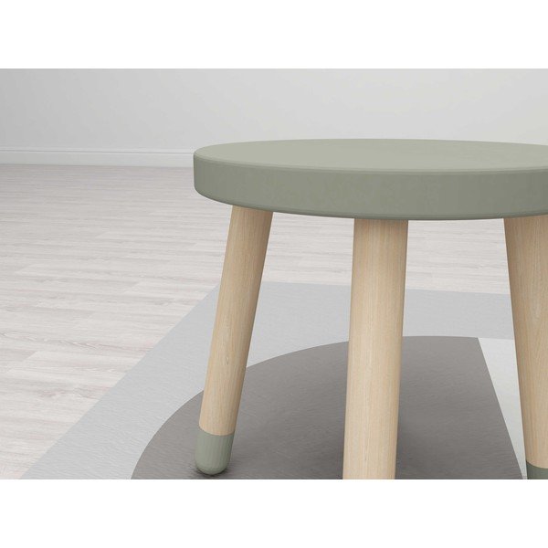 Sgabello per bambini verde chiaro, ø 30 cm Dots - Flexa-image-3