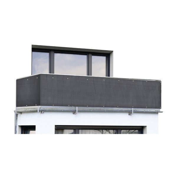 Schermo da balcone in plastica nera 500x85 cm - Maximex