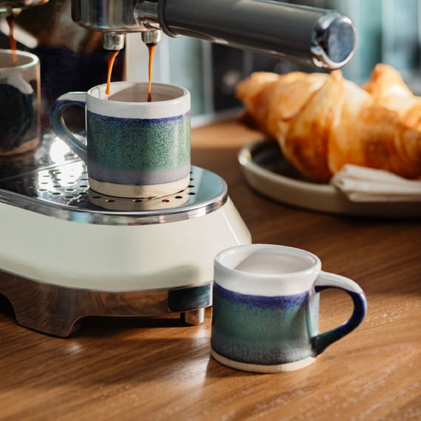 Tazze in set per espresso blu scuro in gres 2 pz 80 ml Marlow – Sass & Belle-image-2