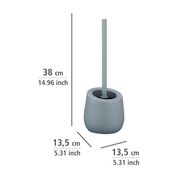 Scopino in ceramica grigio Badi - Wenko-image-1