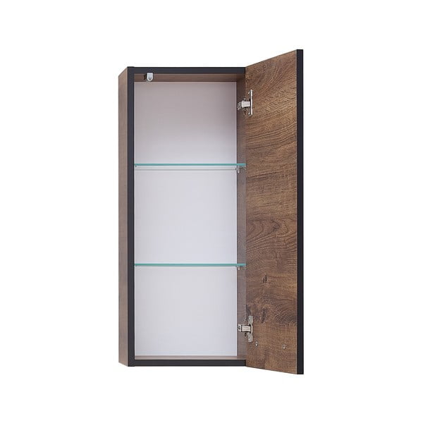 Mobile bagno sospeso marrone in rovere decorato 30x70 cm Set 374 - Pelipal-image-3