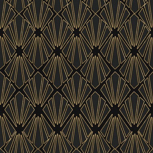 Carta da parati 52 cm x 300 cm Gold Geometry - Global Art Production