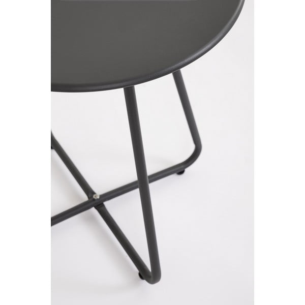 Tavolino da giardino rotondo in acciaio ø 45 cm Jable   – Bizzotto-image-2