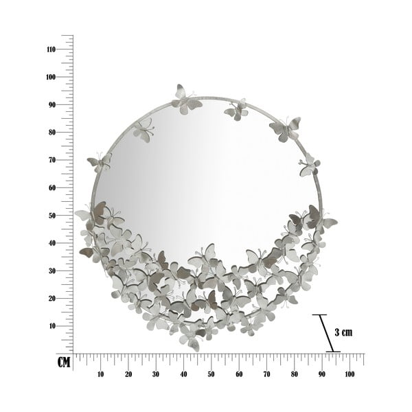 Specchio da parete in argento Round Silver, ø 91 cm - Mauro Ferretti-image-2