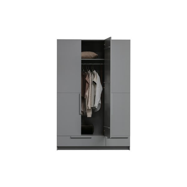 Armadio modulare in legno di pino grigio 142x215 cm Pure - WOOOD-image-4