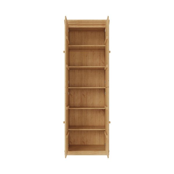 Armadietto colore naturale chiaro in pino massiccio 74x223x37 cm Anita – Støraa-image-2