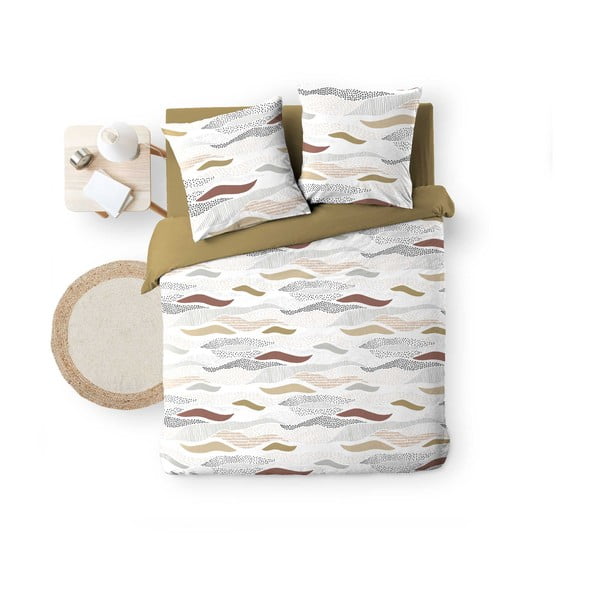 Set copripiumino e federa bianco in microfibra per letto matrimoniale ed esteso 240x220 cm Zenith – douceur d'intérieur-image-4