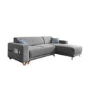 Divano angolare grigio allungabile e con contenitore Classy Sophie – Miuform