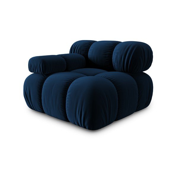 Modulo divano in velluto blu (angolo sinistro) Bellis - Micadoni Home-image-3