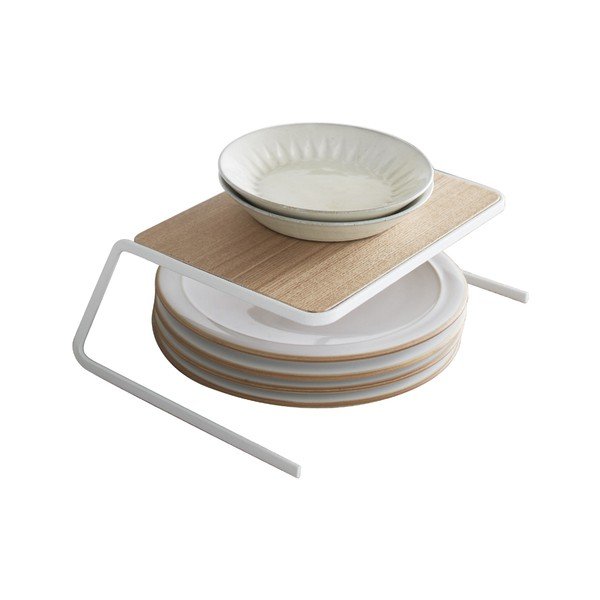 Ripiano aggiuntivo bianco/di colore naturale in legno 19,5x19,5 cm Tosca – YAMAZAKI-image-3