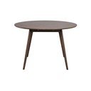 Tavolo da pranzo rotondo in rovere marrone scuro ø 115 cm Yumi - Rowico