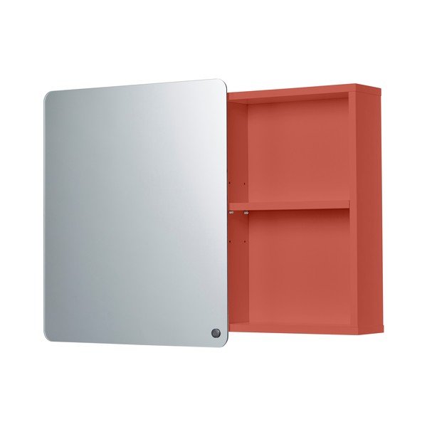 Mobile bagno sospeso rosso con specchio 80x58 cm Color Bath - Tom Tailor-image-2