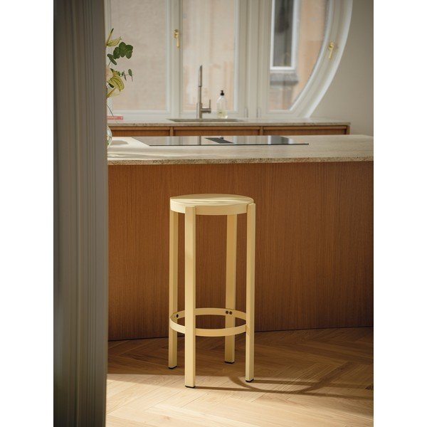 Sedia da bar rossa in acciaio (altezza della seduta 75 cm) Doon – noo.ma-image-3