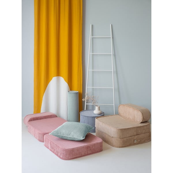 Poltrona per bambini rosa con rivestimento in velluto a coste Flip – Wigiwama-image-4