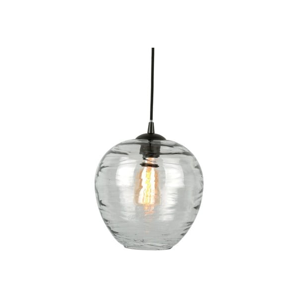 Lampada a sospensione in vetro grigio, altezza 32 cm Globe - Leitmotiv