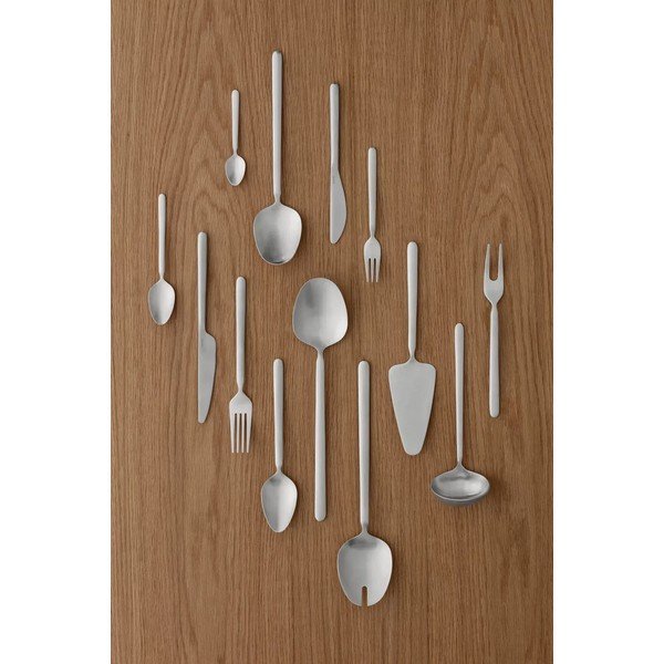 Set di forchettine da dolci color argento opaco in acciaio inox 4 pz per 4 persone Stella – Blomus-image-1