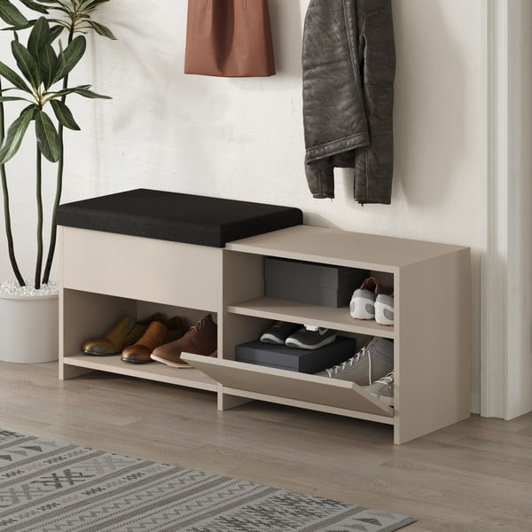 Scarpiera crema con panca Romi - Marckeric-image-2