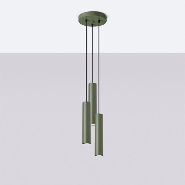 Lampadario verde ø 19,5 cm Castro – Sollux-image-2